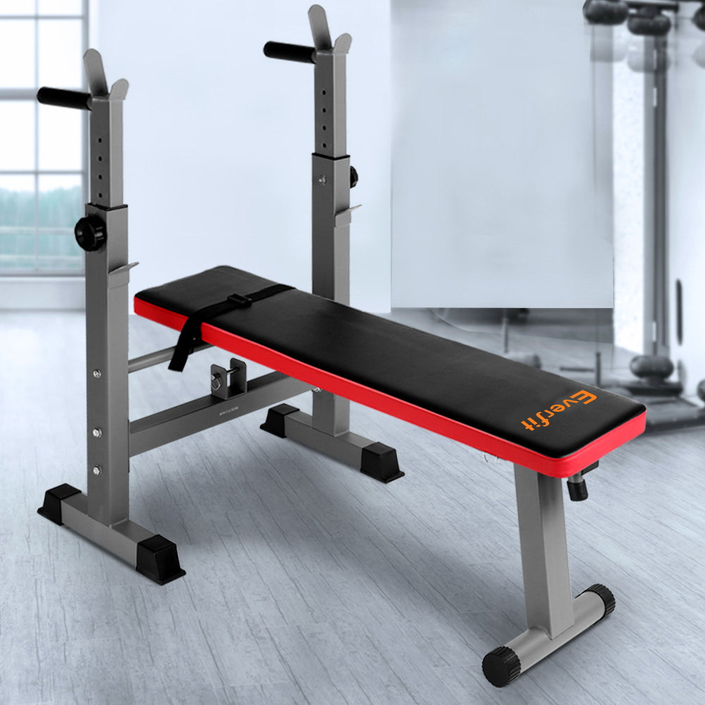 NNEDSZ Multi-Station Weight Bench Press Weights Equipment Fitness Home Gym Red