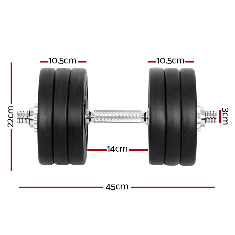 NNEDSZ 35kg Dumbbell Set Weight Plates Dumbbells Lifting Bench