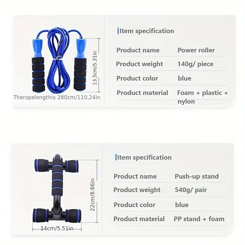 Abdominal Fitness Wheel Set Home Training (12pcs)